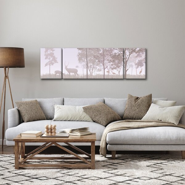 Obraz - Lesík, jednobarevný (170x50 cm)