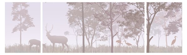 Obraz - Lesík, jednobarevný (170x50 cm)