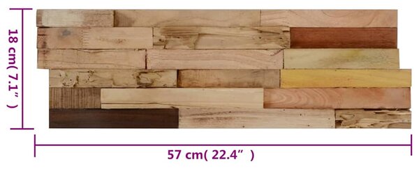 Nástěnné obkladové panely 10 ks 1,03 m² recyklovaný teak 326170