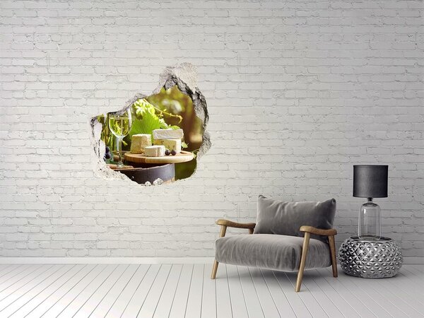 Fototapeta díra na zeď Víno a předkrmy nd-p-87376034