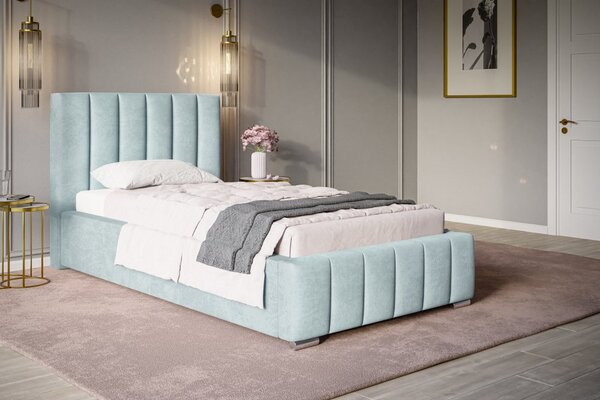 Čalouněná postel BED 1 90x200 modrá