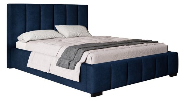 Čalouněná postel BED 1 120x200 tmavě modrá