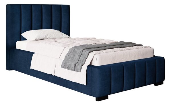 Čalouněná postel BED 1 90x200 tmavě modrá