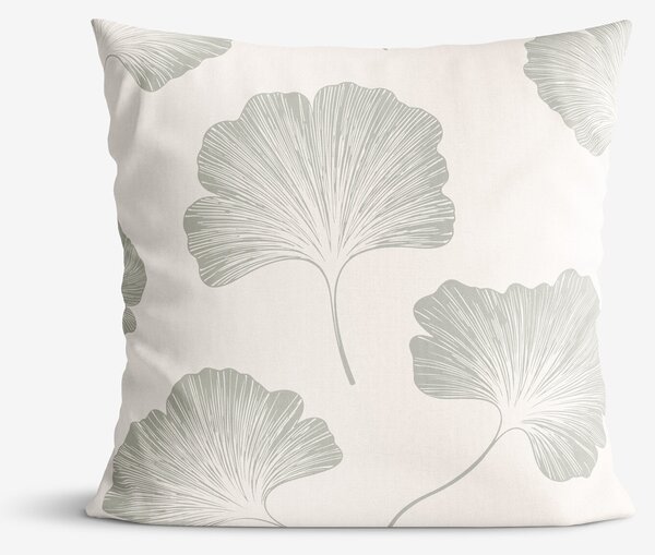 Goldea bavlněný povlak na polštář - minimalistické lístky ginkgo 70 x 80 cm
