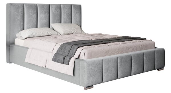 Čalouněná postel BED 1 120x200 šedá velvet