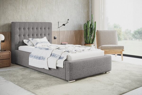Čalouněná postel BED 2 90x200 šedá