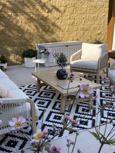 Hanse Home, Kusový koberec Twin-Wendeteppiche 103129 schwarz creme – na ven i na doma, 80x150, černobílá, chodba / předsíň