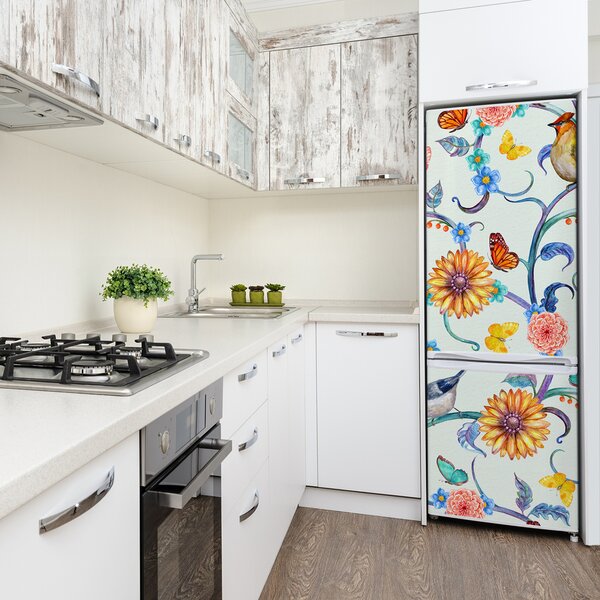 Nálepka fototapeta lednička Motýl květiny FridgeStick-70x190-f-126223306