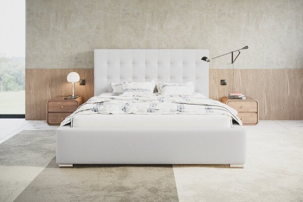 Čalouněná postel BED 2 120x200 bílá