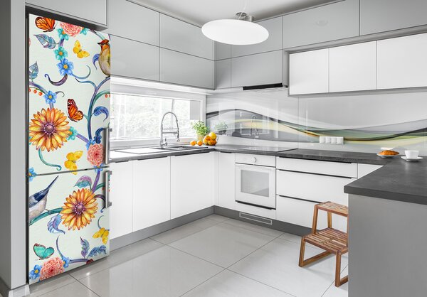 Nálepka fototapeta lednička Motýl květiny FridgeStick-70x190-f-126223306