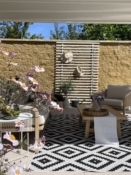 Hanse Home, Kusový koberec Twin-Wendeteppiche 103129 schwarz creme – na ven i na doma, 80x150, černobílá, chodba / předsíň