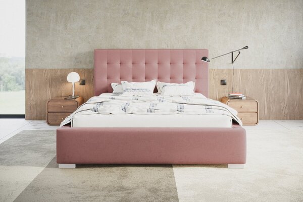 Čalouněná postel BED 2 120x200 růžová