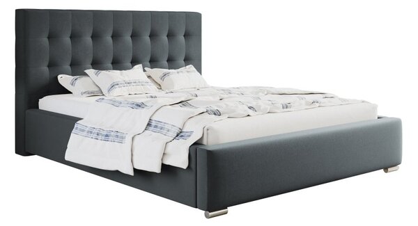 Čalouněná postel BED 2 120x200 tmavě šedá