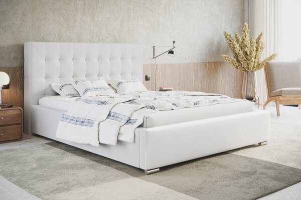 Čalouněná postel BED 2 120x200 bílá