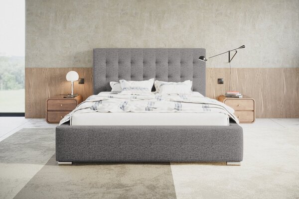 Čalouněná postel BED 2 120x200 šedá