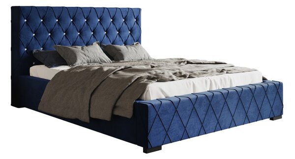 Čalouněná postel BED 4 120x200 modrá