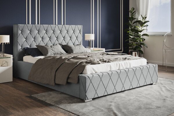 Čalouněná postel BED 4 120x200 šedá