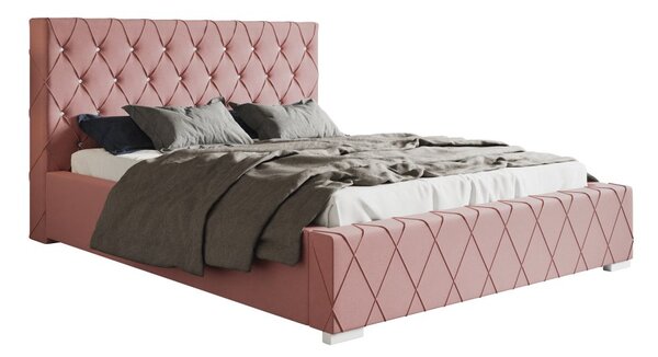 Čalouněná postel BED 4 120x200 růžová