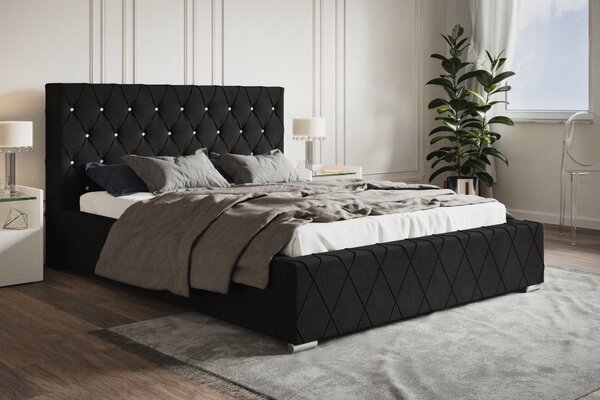 Čalouněná postel BED 4 120x200 černá