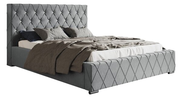 Čalouněná postel BED 4 120x200 šedá