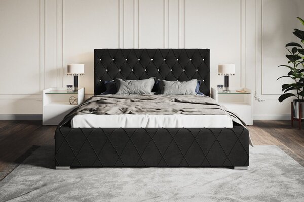 Čalouněná postel BED 4 120x200 černá