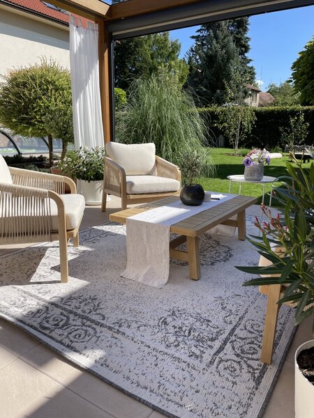 Hanse Home, Kusový koberec Twin Supreme 103870 Cebu Grey/Cream – na ven i na doma, 200x290, šedá, chodba / předsíň