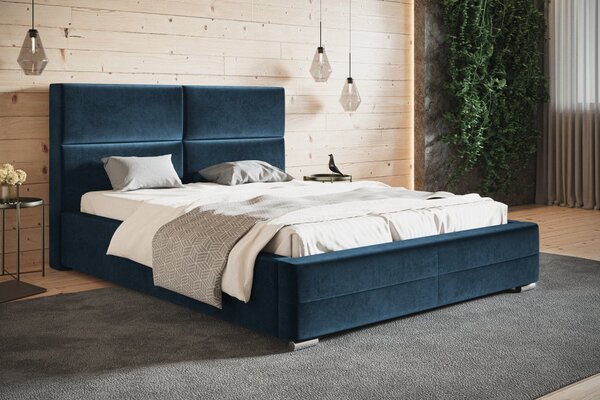 Čalouněná postel BED 3 120x200 modrá