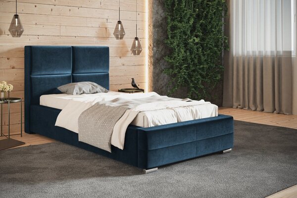Čalouněná postel BED 3 90x200 modrá
