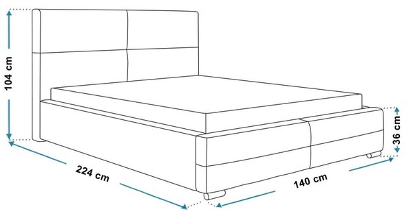 Čalouněná postel BED 3 120x200 zelená