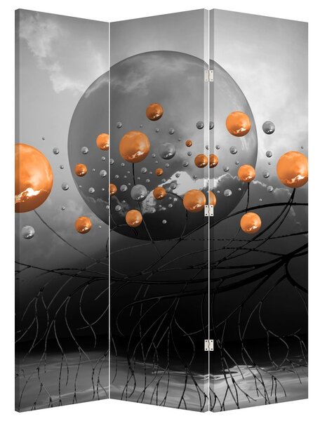 Paraván - Oranžové koule (126x170 cm)