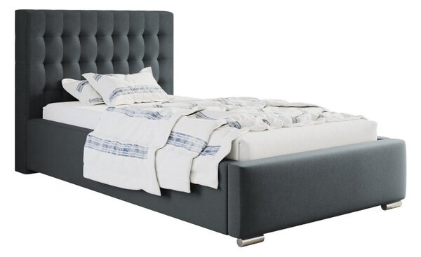 Čalouněná postel BED 2 90x200 tmavě šedá