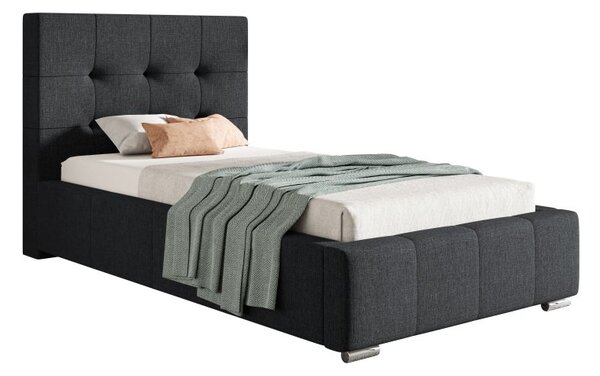 Čalouněná postel BED 5 90x200 tmavě šedá