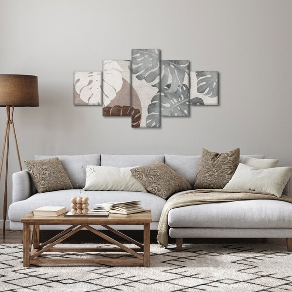 Obraz - Design s listy (125x70 cm)