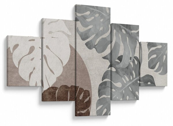 Obraz - Design s listy (125x70 cm)