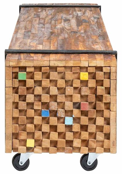 TV stolek 110 x 30 x 32,5 cm masivní teakové dřevo 326173