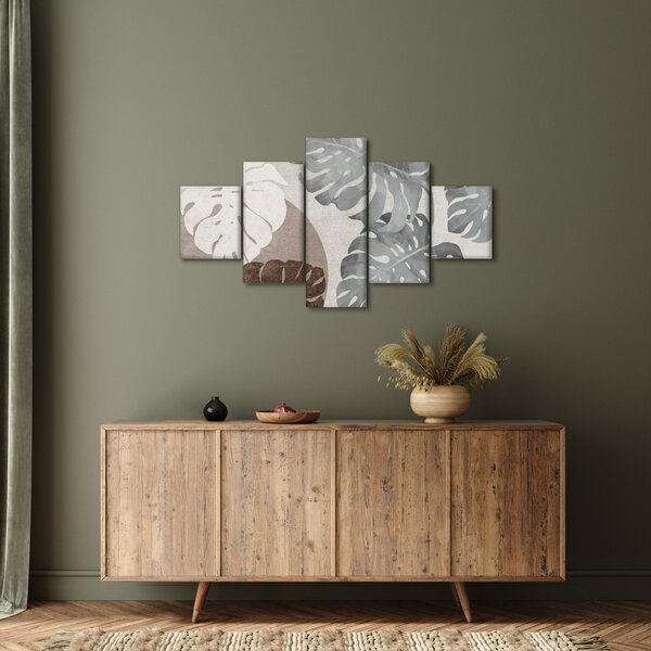 Obraz - Design s listy (125x70 cm)