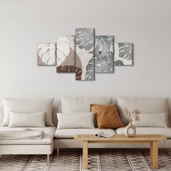 Obraz - Design s listy (125x70 cm)