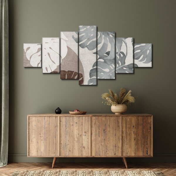 Obraz - Design s listy (210x100 cm)