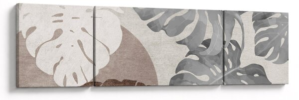 Obraz - Design s listy (170x50 cm)