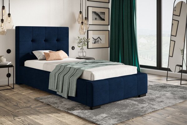 Čalouněná postel BED 5 90x200 modrá