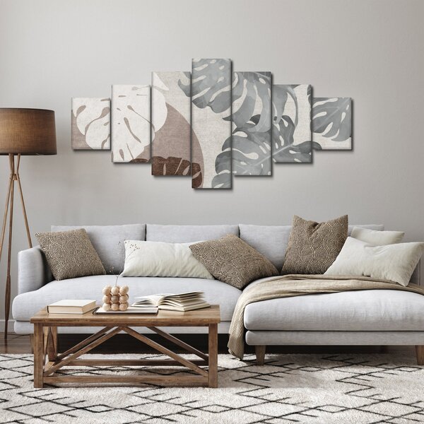Obraz - Design s listy (210x100 cm)