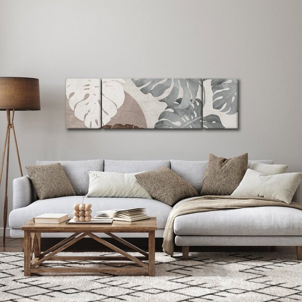 Obraz - Design s listy (170x50 cm)