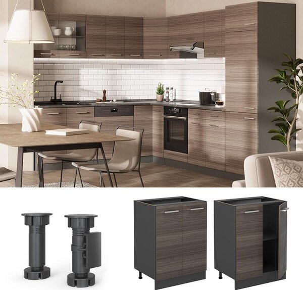 Spodní skříňka kuchyňské linky Vicco R-Line Ušlechtilá šedá 60 cm PD Mramor, Model 53602