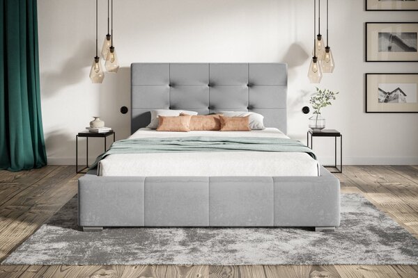 Čalouněná postel BED 5 90x200 šedá