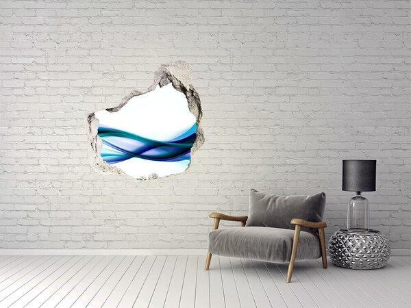 Samolepící díra zeď 3D Abstrakce vlny nd-p-87971170