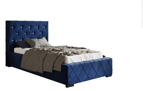 Čalouněná postel BED 4 90x200 modrá