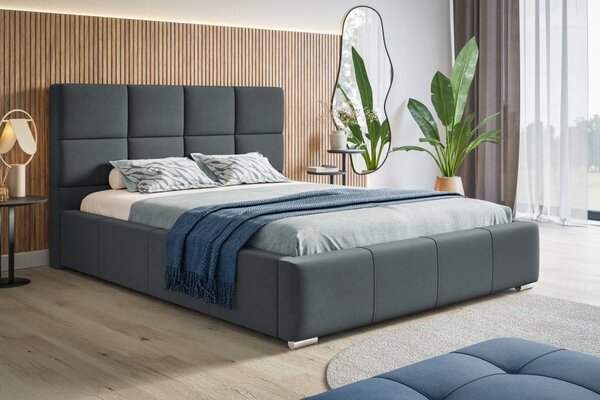Čalouněná postel BED 7 120x200 tmavě šedá