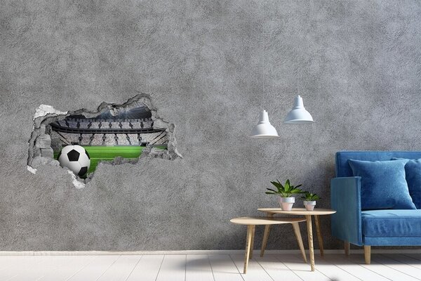 Fototapeta díra na zeď 3D Míč na stadioně nd-b-63931532