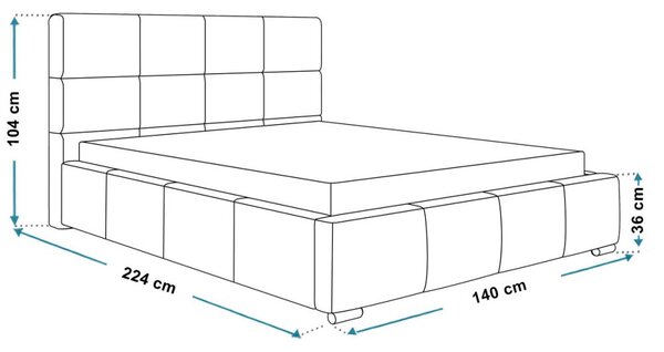 Čalouněná postel BED 7 120x200 zelená