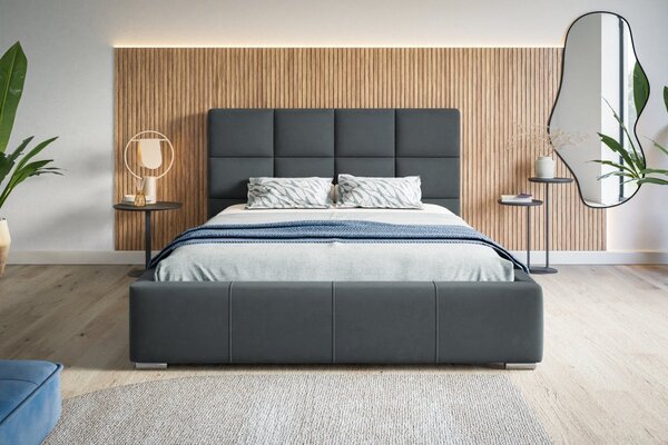 Čalouněná postel BED 7 120x200 tmavě šedá